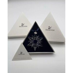 NEW 1998 Swarovski Crystal 3" Annual Christmas Holiday Ornament Box Cert 220037